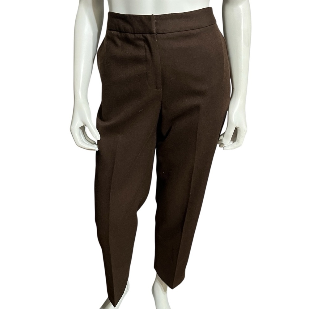 Women's Brown Tailored Ankle Pants